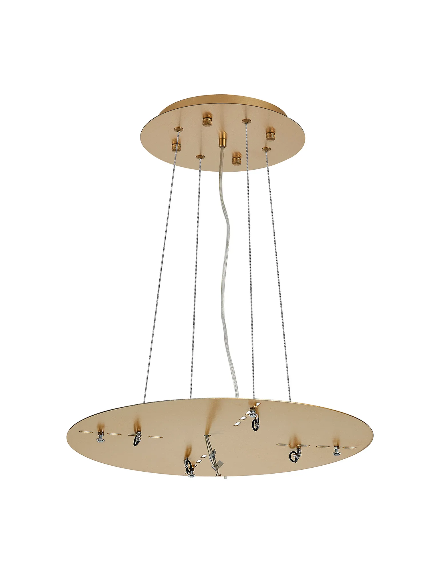 D0925BR  Lowan 44cm, 3m Brass/Painted Brass, Suspension Plate c/w Power Cable To Lower Flush Fittings, Max Load 20kg (ONLY TESTED FOR OUR PRODUCTS)